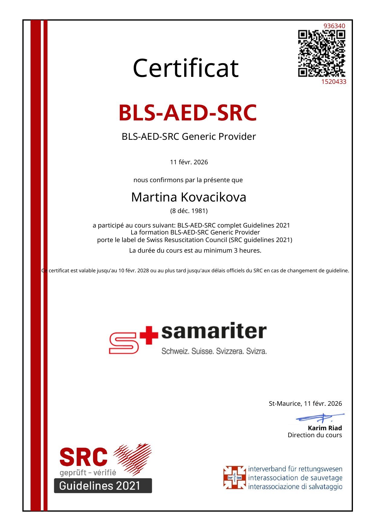 Diplome - BLS AED
